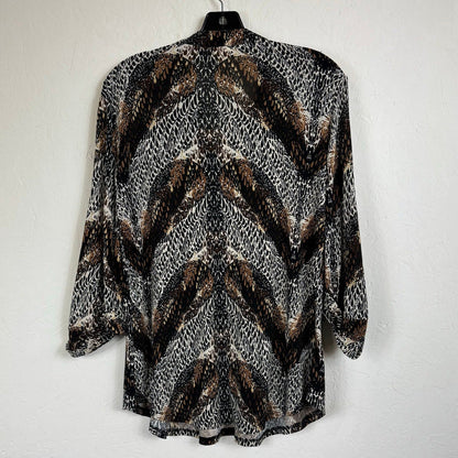 Cato Brown Long Sleeve Button Up Blouse Women's Medium