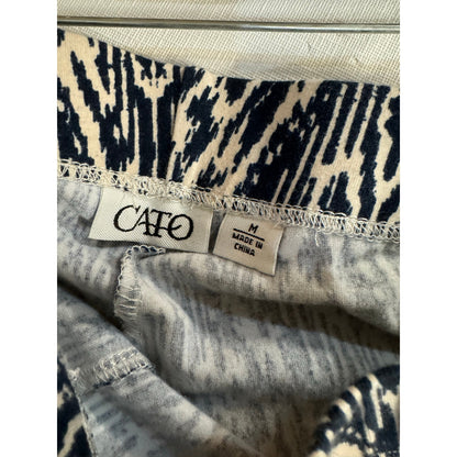 Cato Blue And Beige Leggings Women's Size Medium