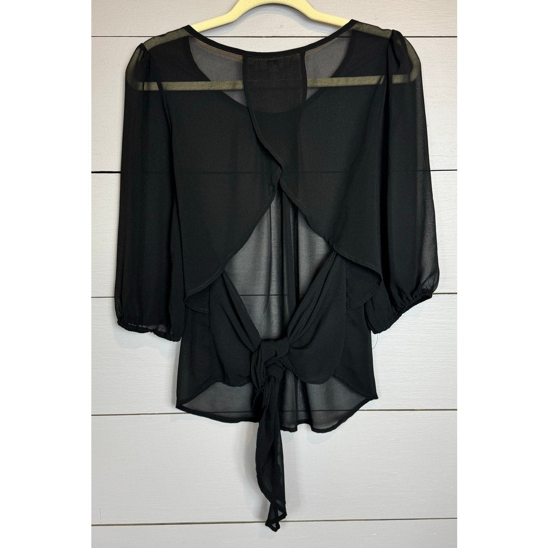 Ya Los Angeles 3/4 Sleeve Sheer Blouse Women's Size Medium