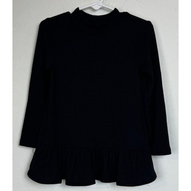 Old Navy Black Long Sleeve Knit Blouse Girl's 3t
