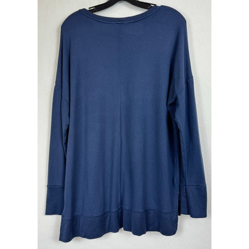 Time And Tru Blue Long Sleeve Sweater Women's Large