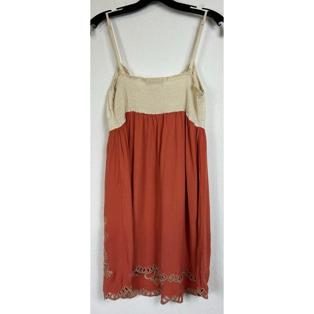 Flying Tomato Orange & Beige Sleeveless Mini Dress Women's Medium