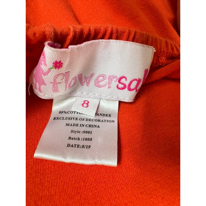 Flowersak Orange Halter Top Maxi Dress Girl's 8