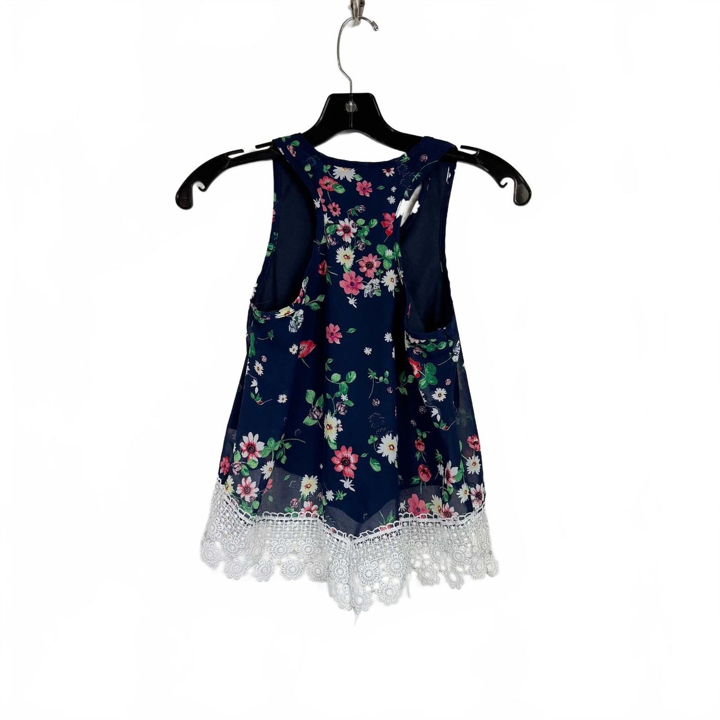 Knit Works Navy Sleeveless Blouse Girl's Size Medium