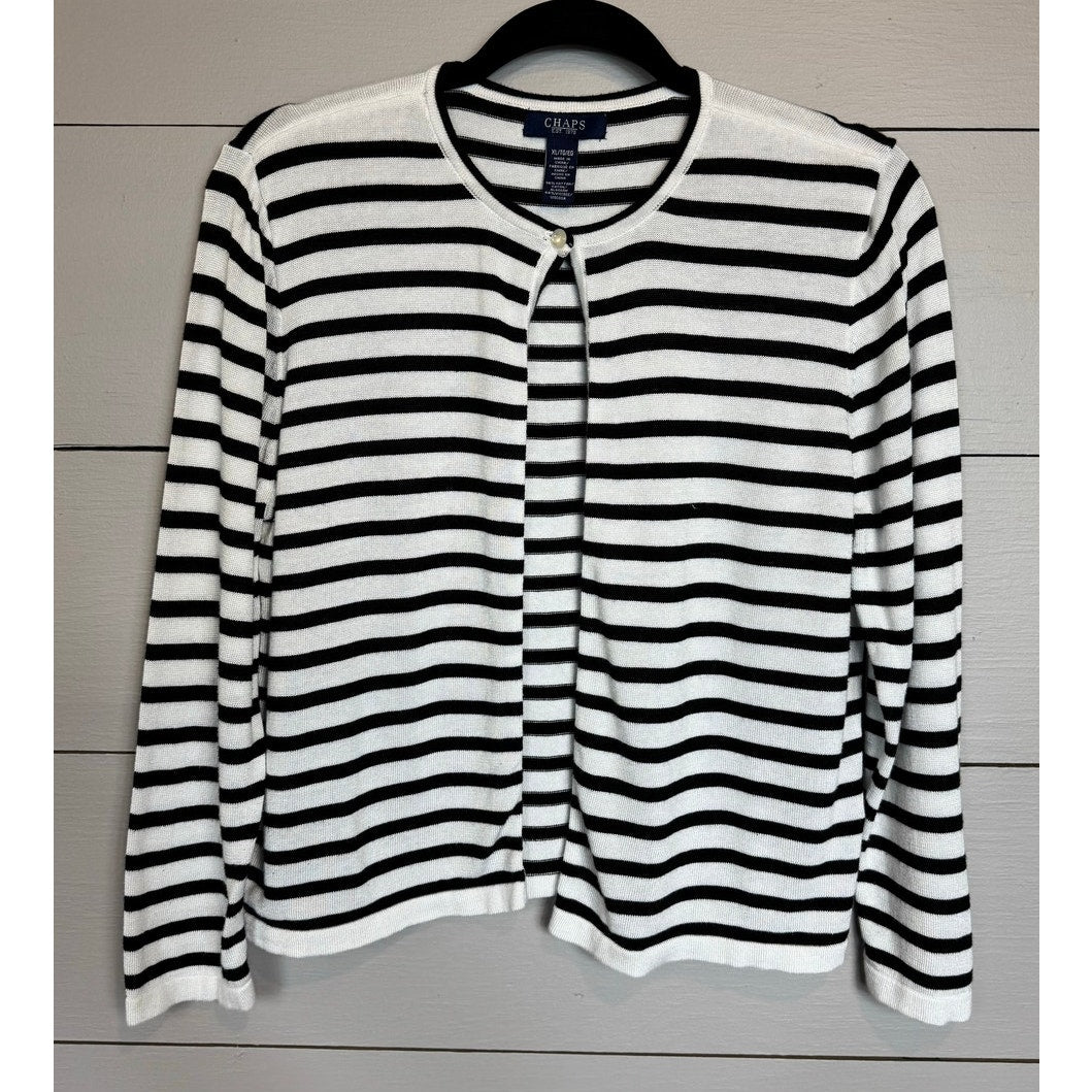 Chaps 3/4 Sleeve Cardigan Women's Size XL