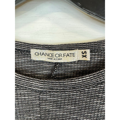 Chance or Fate Gray Short Sleeve Blouse Women's Size XS