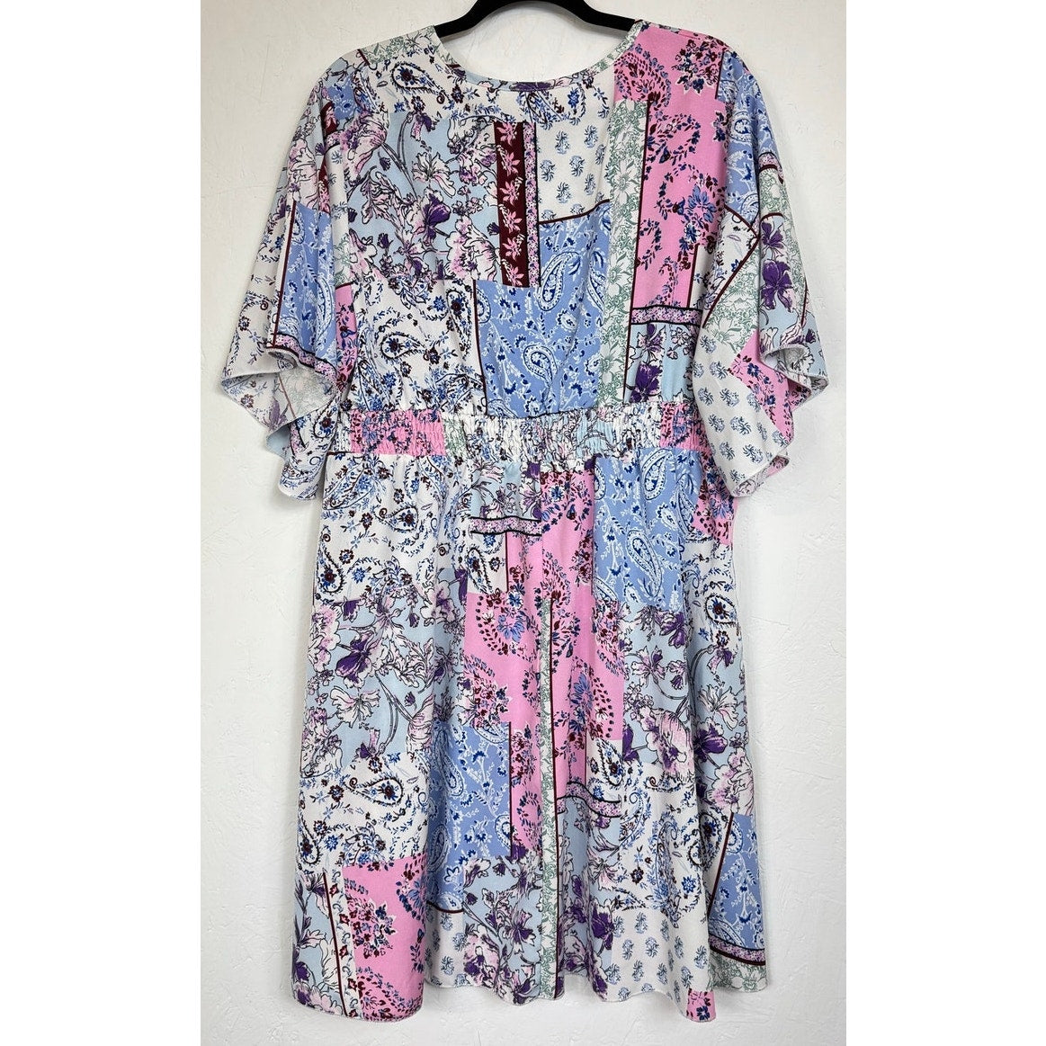 Shein Curve Multicolor Short Sleeve Knee Length Dress Women's 3XL