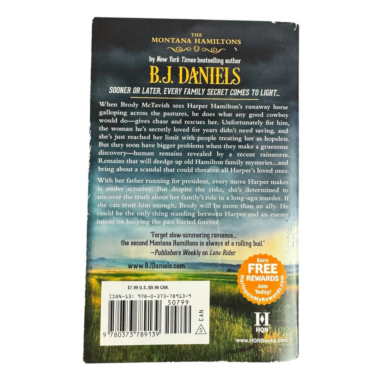 Hard Rain by B.J. Daniels (Paperback)