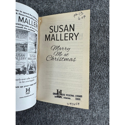 Marry Me at Christmas by Susan Mallery (Paperback)