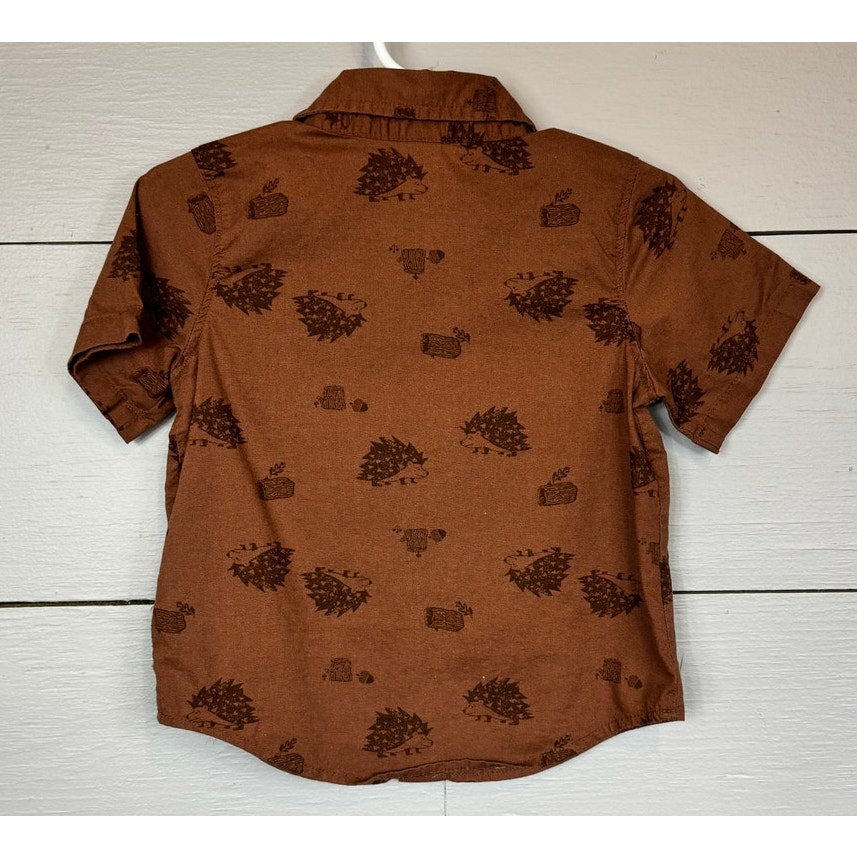 Old Navy Short Sleeve Button Up Shirt Boy's Size 12-18 Months