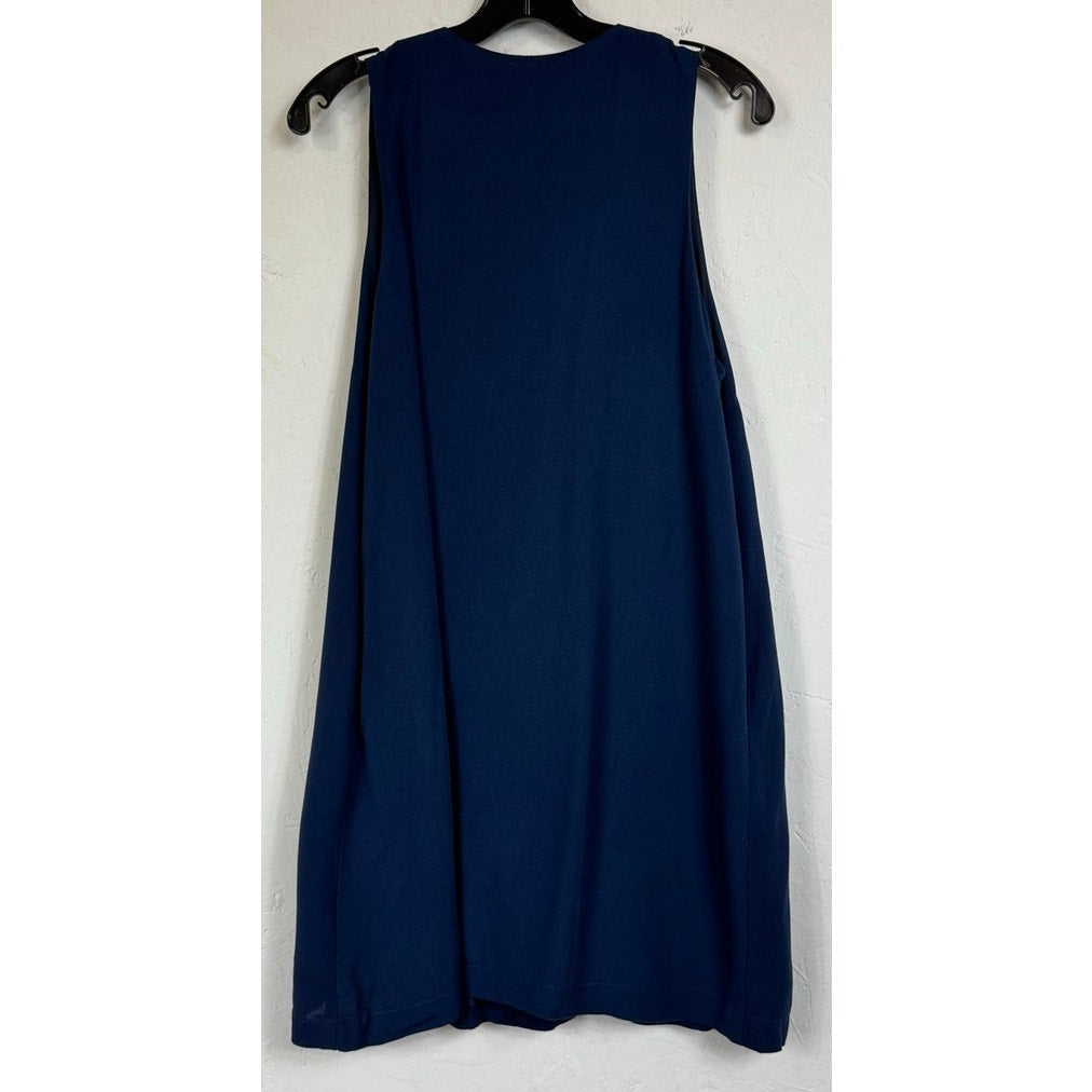 Umgee Blue Sleeveless Knee-length Dress Women's Medium