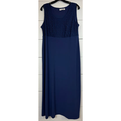 Cato Blue Sleeveless Maxi Dress Women's Size 14/16W