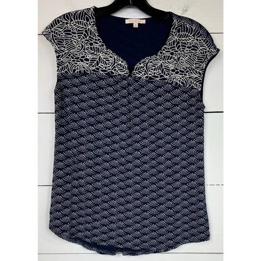 Skies Are Blue Sleeveless Blue Blouse Women's Size Medium
