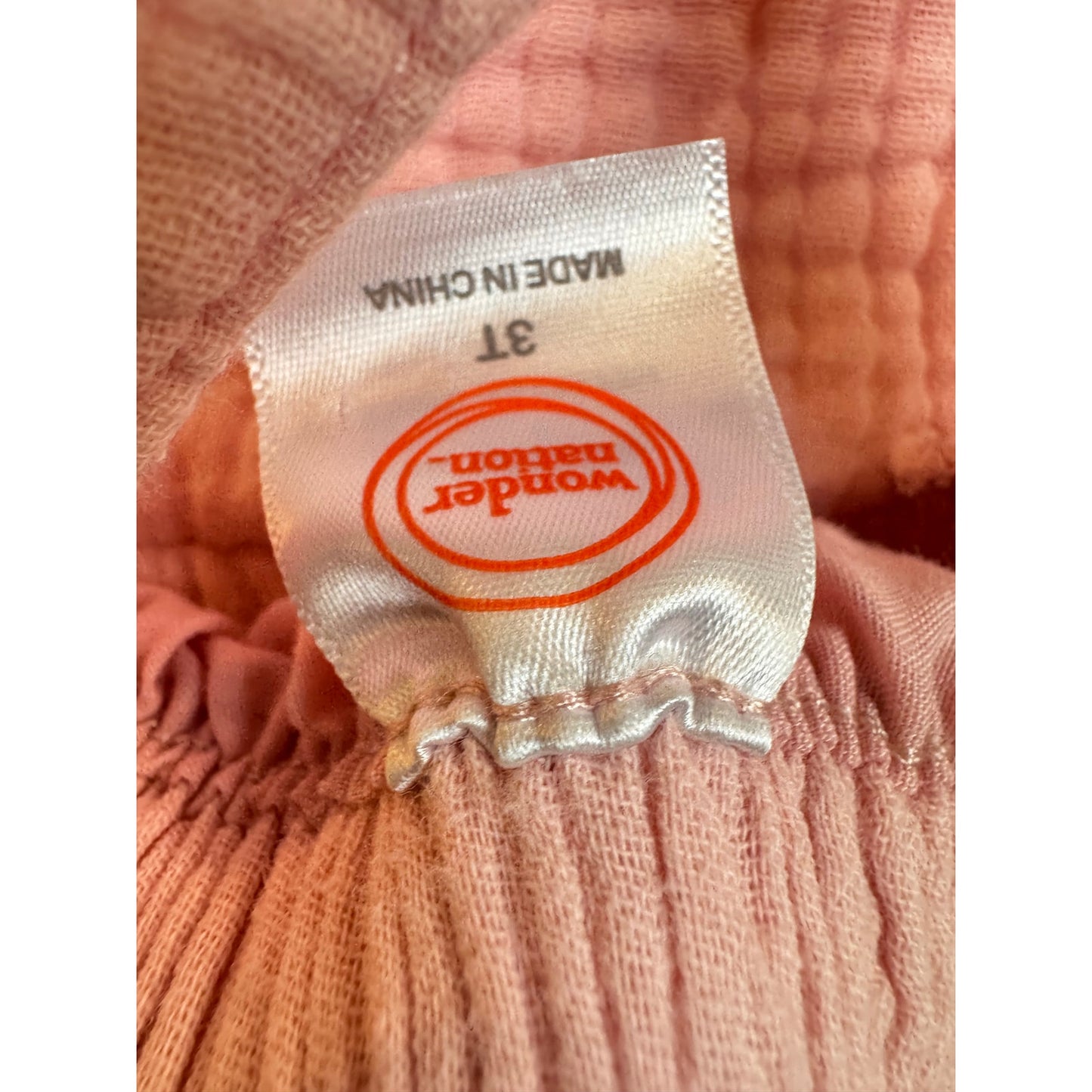 Wonder Nation Pink Overall Dress Girl's Size 3T