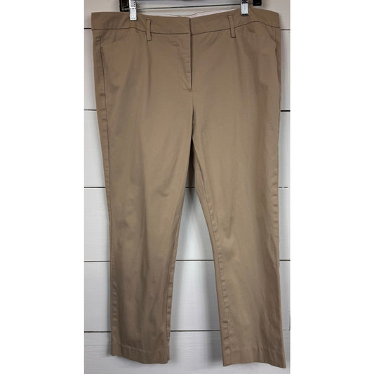 Worthington Beige Ankle Dress Pants Women's Size 16