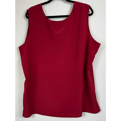Studio C Red Sleeveless Blouse Women's 22/24W