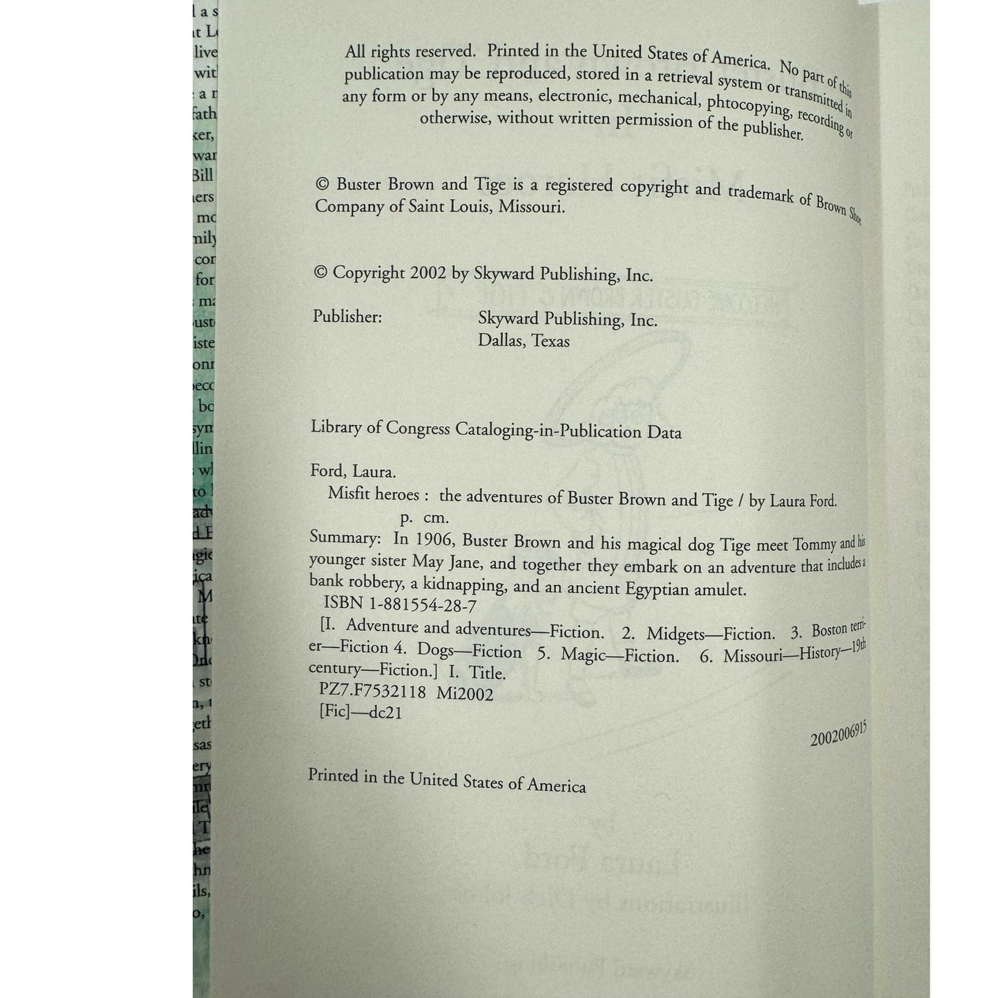 Buster Brown and Tige in Misfit Heroes by Laura Ford (Hardcover)