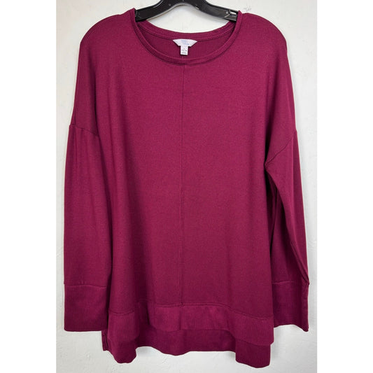 Time And Tru Red Long Sleeve Sweater Women's Large