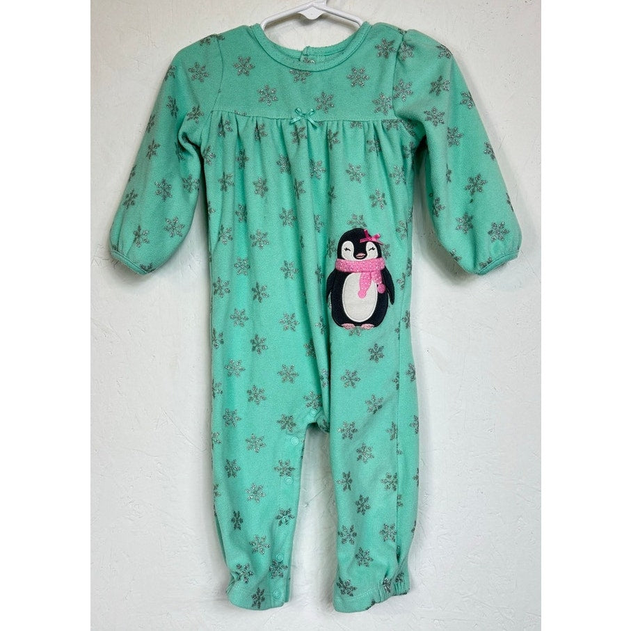 Just One You By Carters Green Long Sleeve Sleeper Girl's 12 Months
