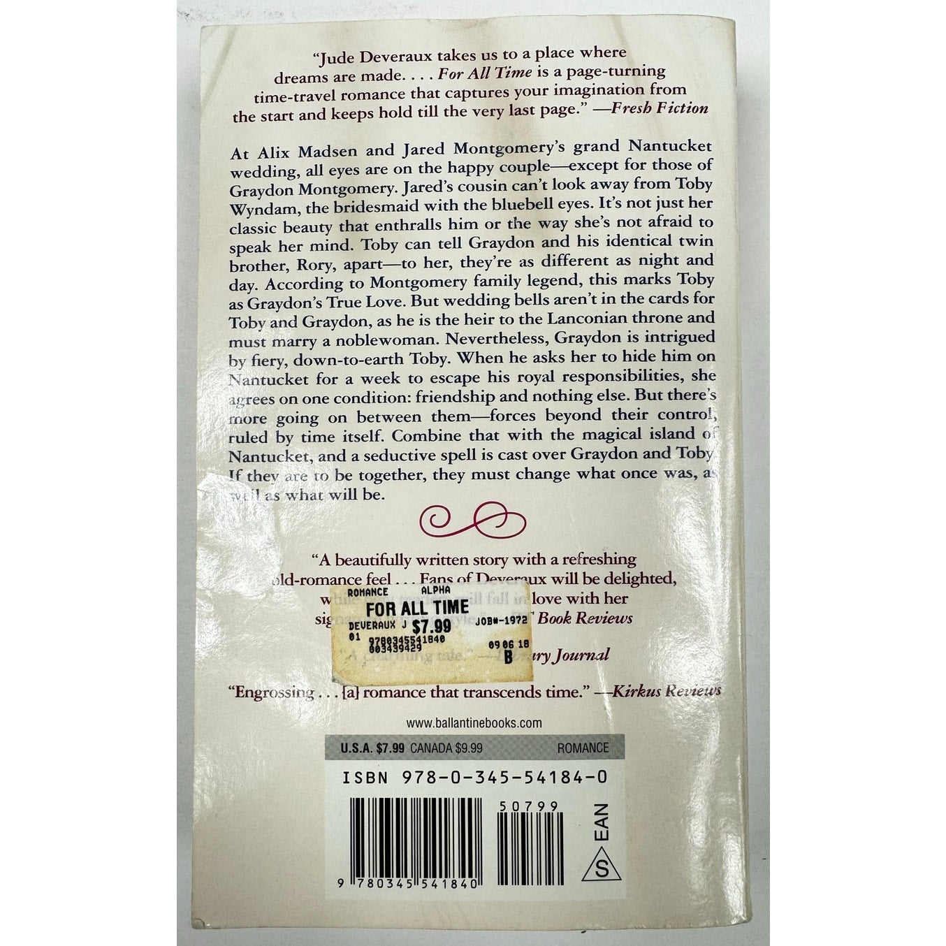 For All Time by Jude Deveraux (Paperback)