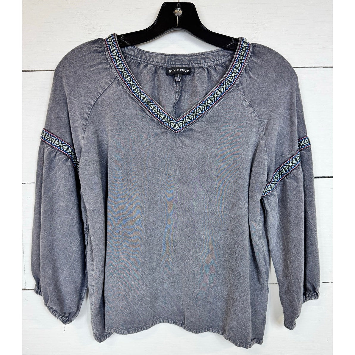 Style Envy 3/4 Sleeve Blouse Women's Size Small