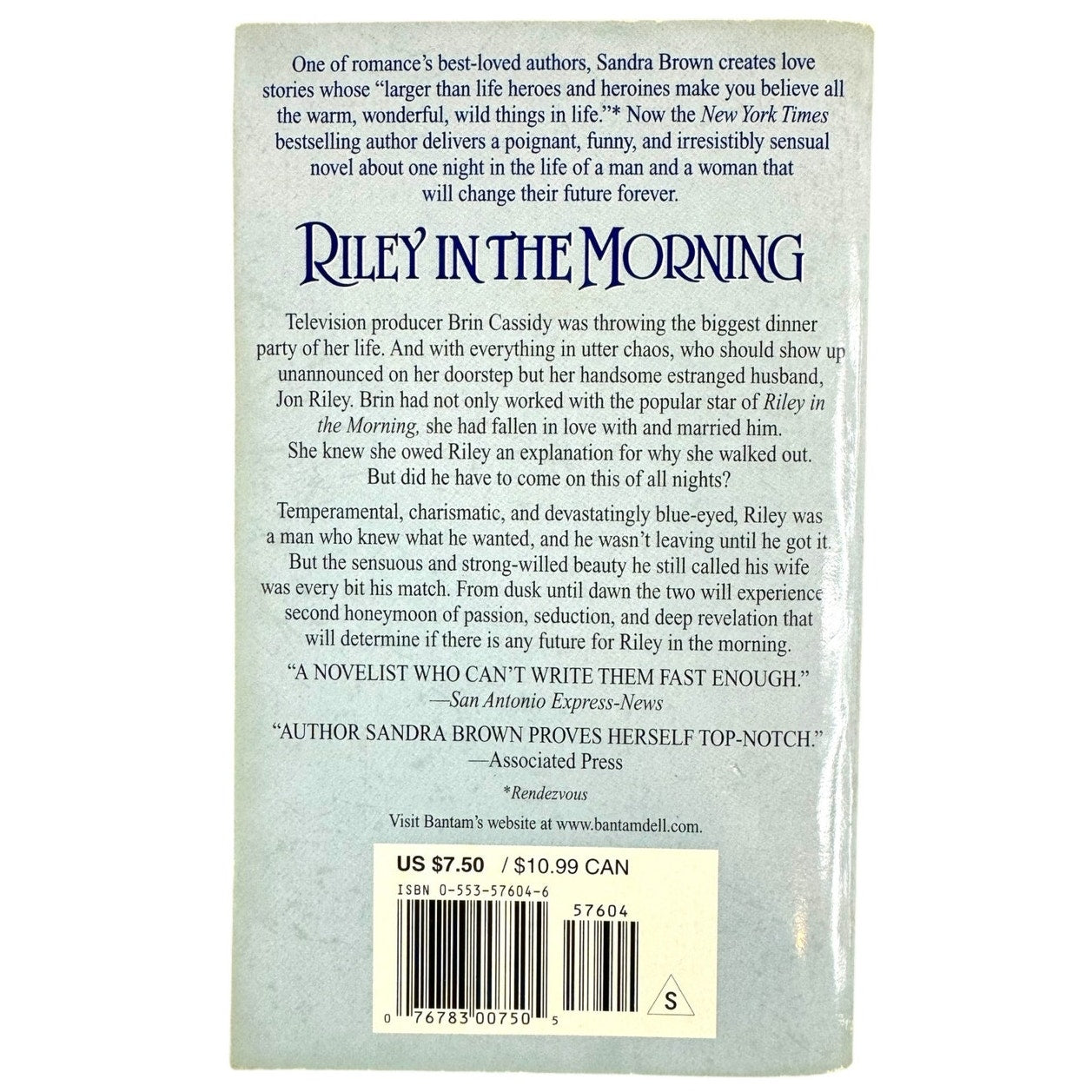 Riley in the Morning by Sandra Brown (Paperback)