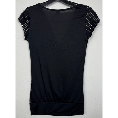 Discreet Black Blouse Women's Medium