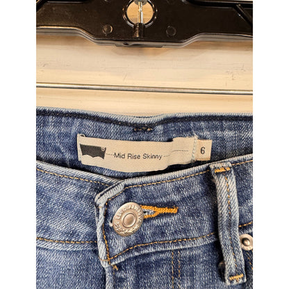 Levi's Mid Rise Cropped Skinny Jeans Women's Size 6
