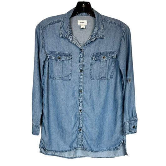 Old Navy Long Sleeve Button Up Shirt Girl's Size Large (10/12)