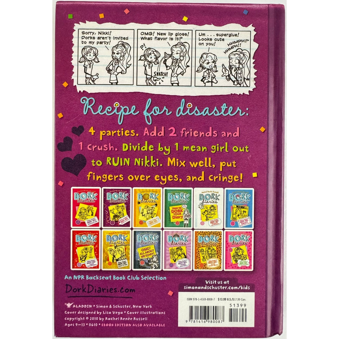 Dork Diaries: Tales from a Not-So-Popular Party Girl by Rachel Renée Russell (Hardcover)