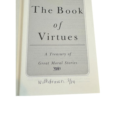 The Book of Virtues by William J. Bennett (Hardcover)