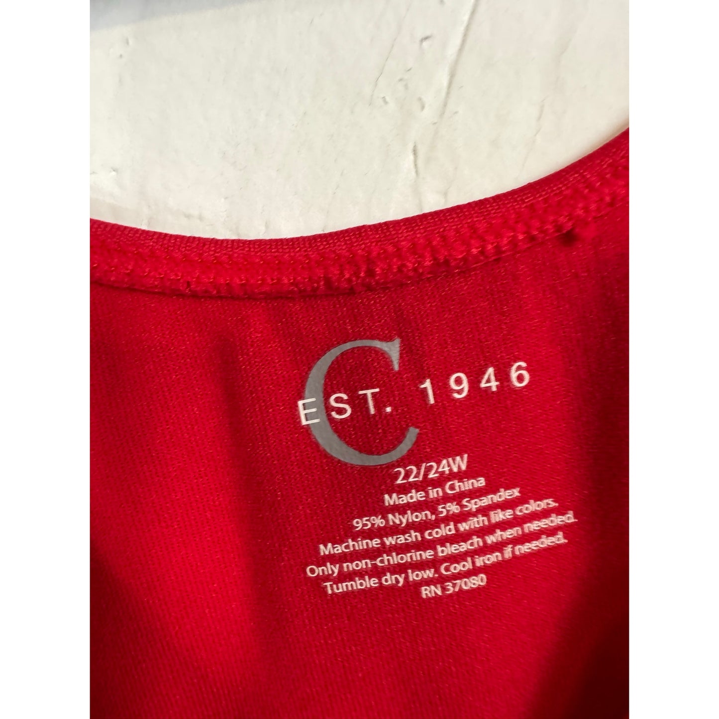 Cato Red Sleeveless Blouse Women's 22/24W