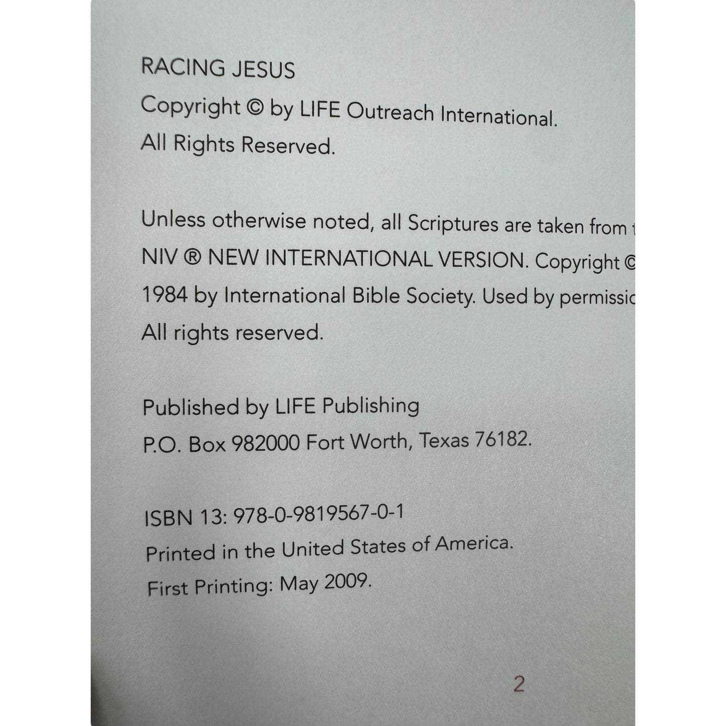 Racing Jesus by James Robison (Hardcover)