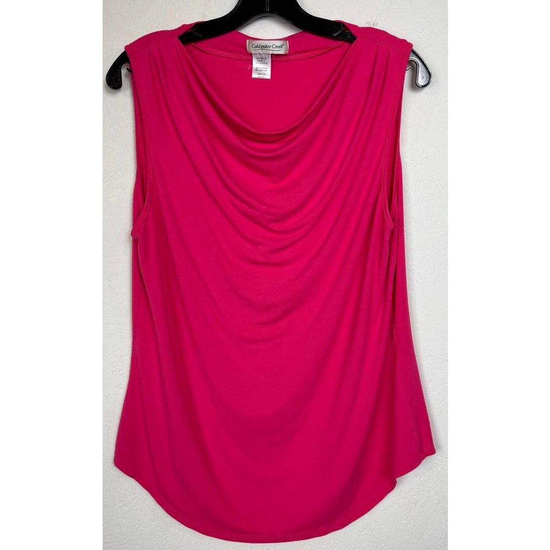 Coldwater Creek Pink Sleeveless Blouse Women's Medium