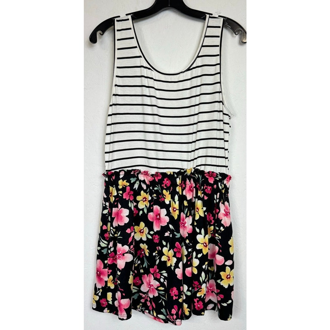 Haptics White Black Sleeveless Romper Women's 1X