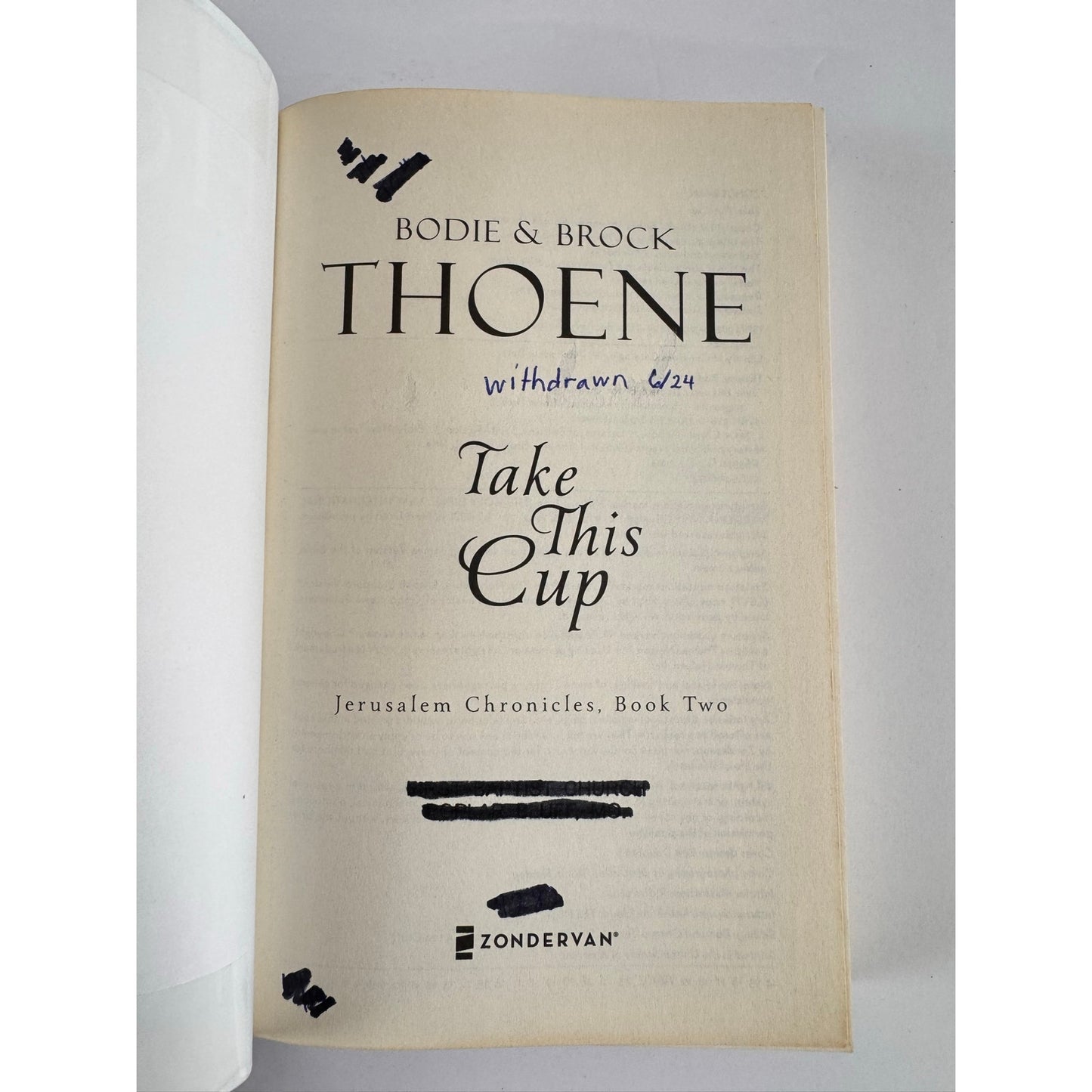 Take This Cup by Bodie Thoene (Paperback)
