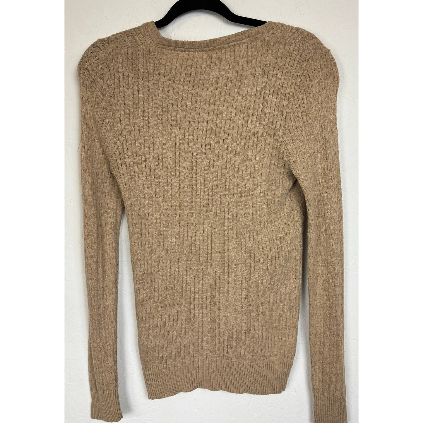 Old Navy Beige V-neck Long Sleeve Sweater Women's Medium