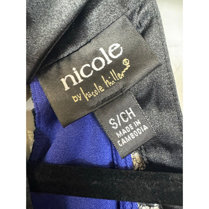Nicole Black Blue Blouse Women's Small