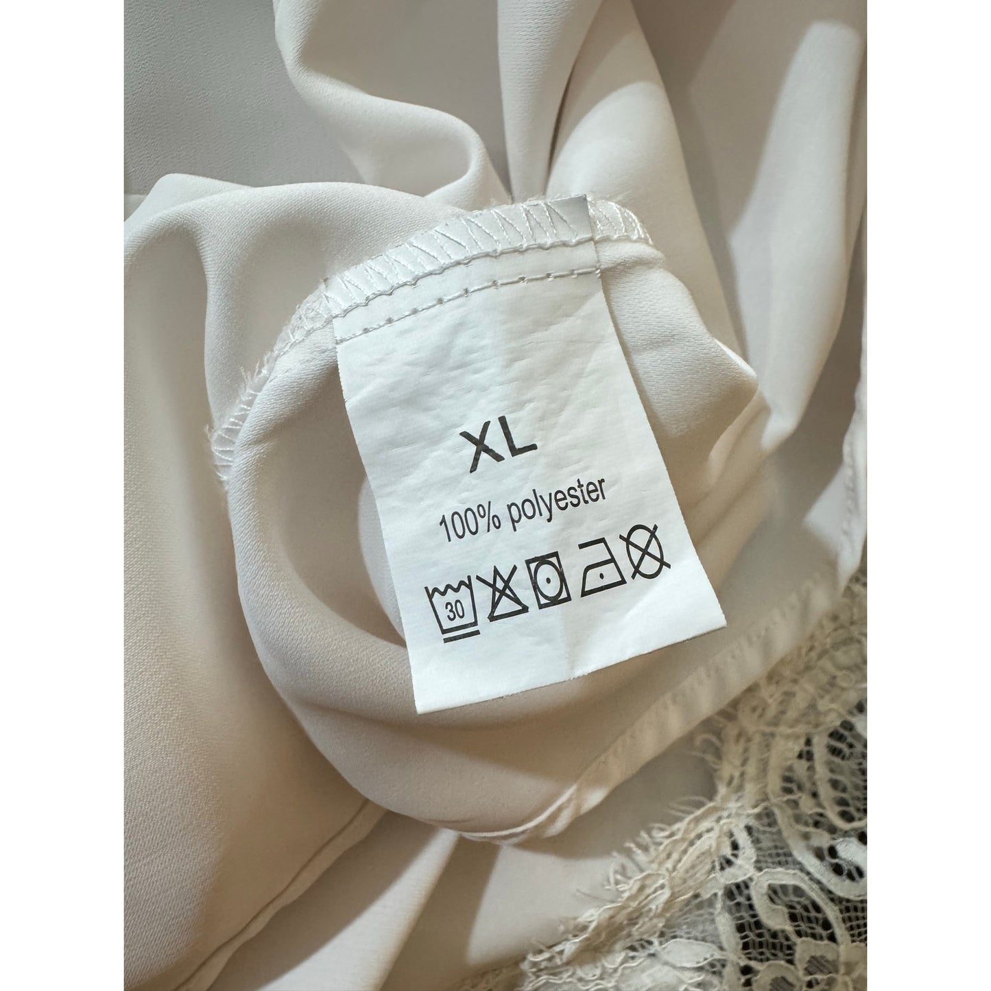 White Long Sleeve Blouse Women's Size XL