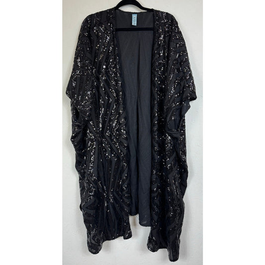 M. Fasis Black Short Sleeve Cardigan Women's 30/32