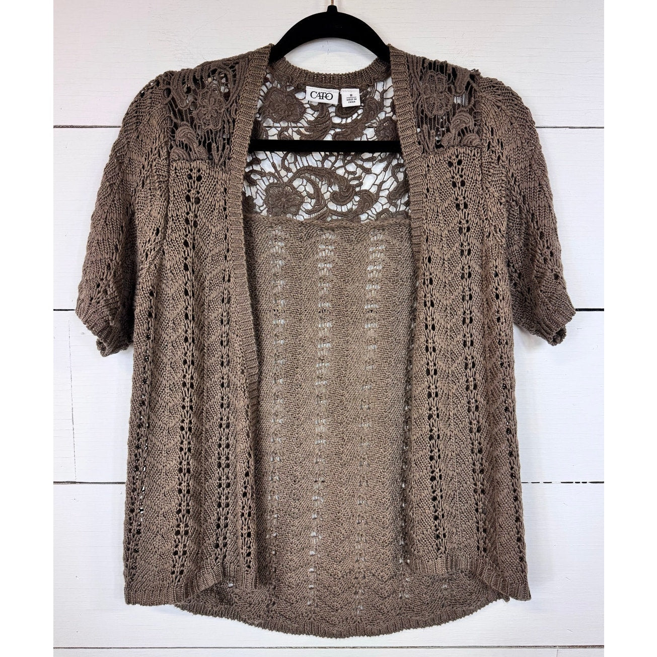 Cato Short Sleeve Cardigan Women's Size Medium