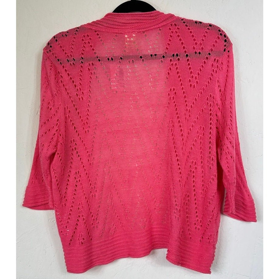 Cato Pink Long Sleeve Cardigan Women's Medium