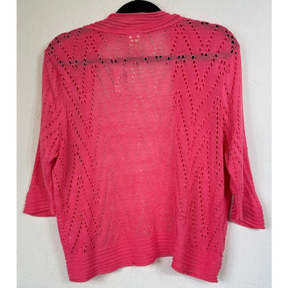 Cato Pink Long Sleeve Cardigan Women's Medium