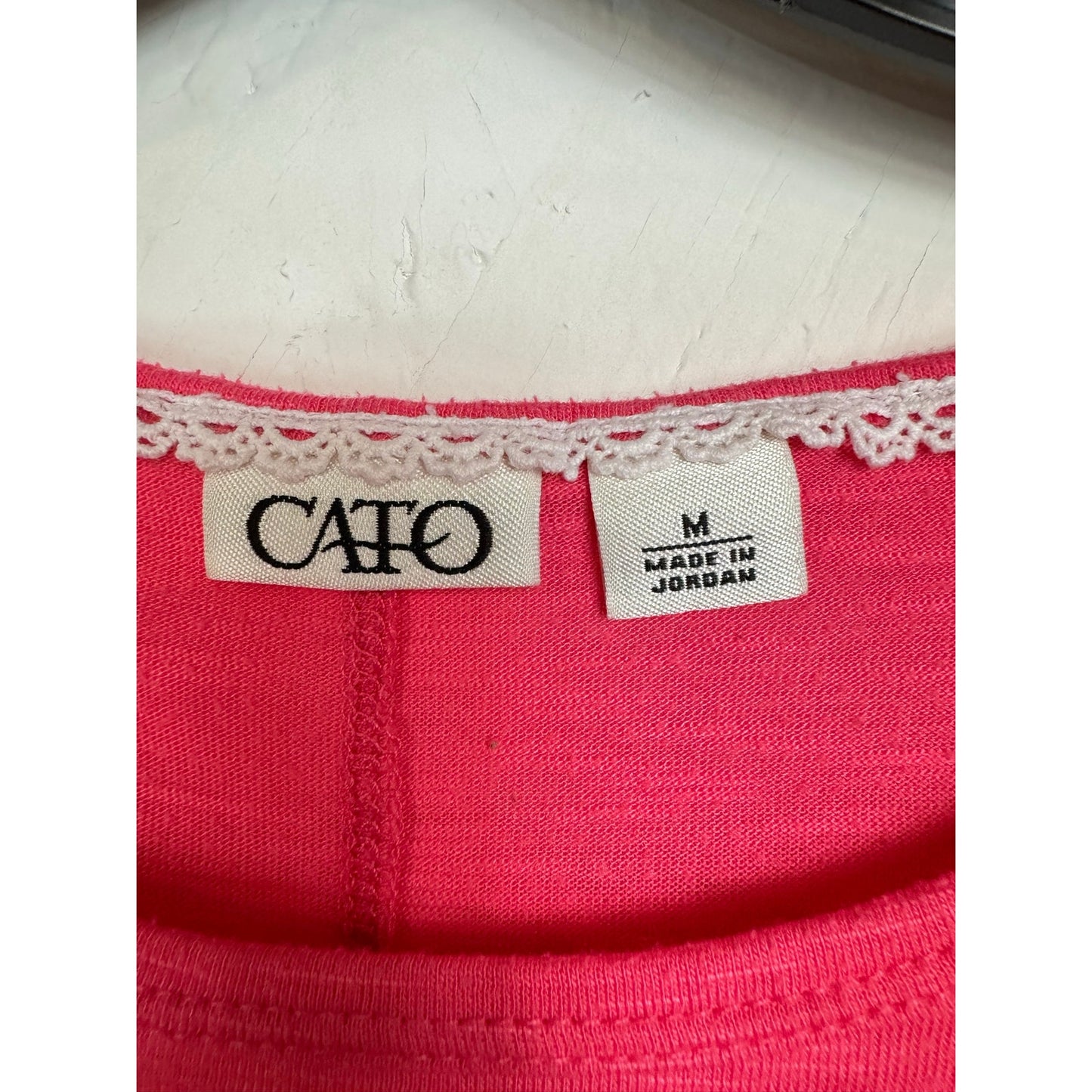 Cato Pink Short Sleeve Blouse Women's Medium