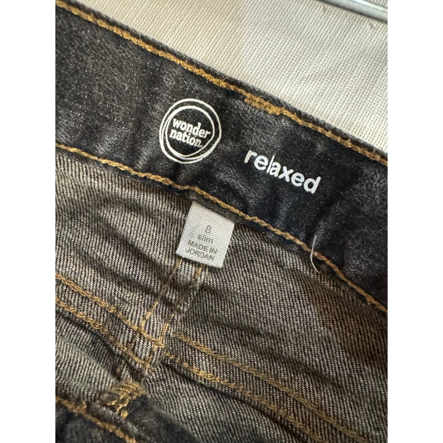 Wonder Nation Black Relaxed Jeans Boy's Size 8 Slim