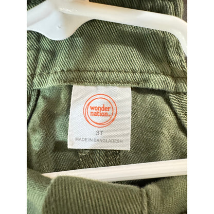 Wonder Nation Green Overall Dress Girl's 3t