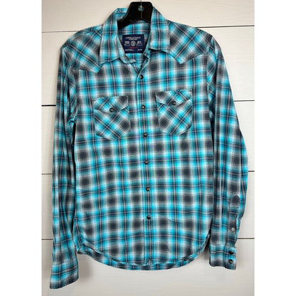 American Eagle Long Sleeve Snap Up Shirt Men's Size XS