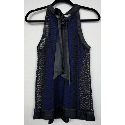 Nicole Black Blue Blouse Women's Small