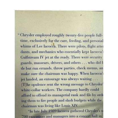 Behind the Wheel at Chrysler: The Iacocca Legacy by Doron P. Levin (Hardcover)