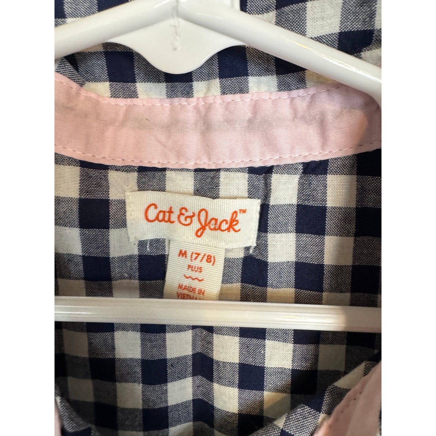 Cat & Jack Sleeveless Button Up Shirt Girl's Size Medium (7-8) Plus